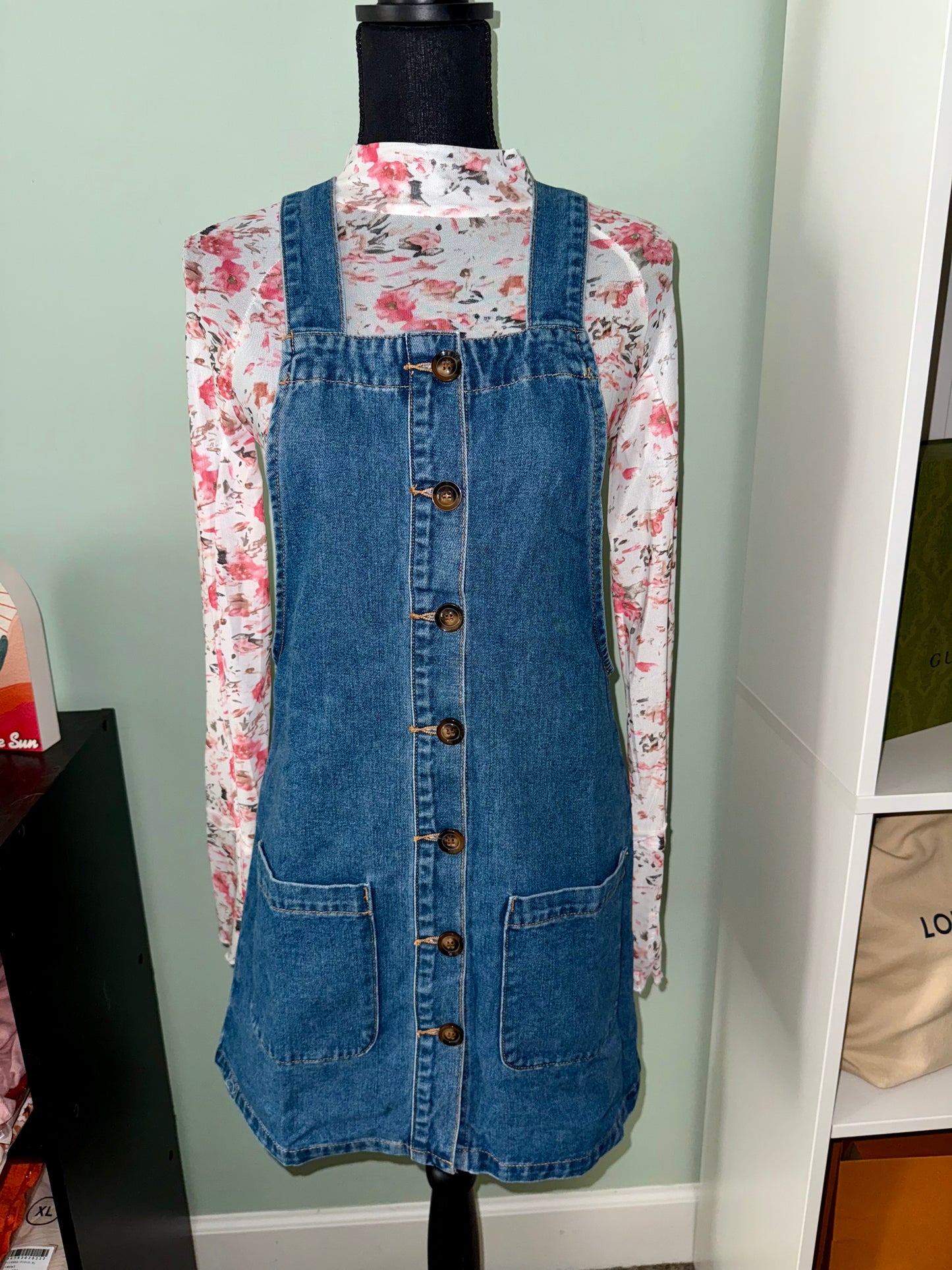 Denim Overall Dress