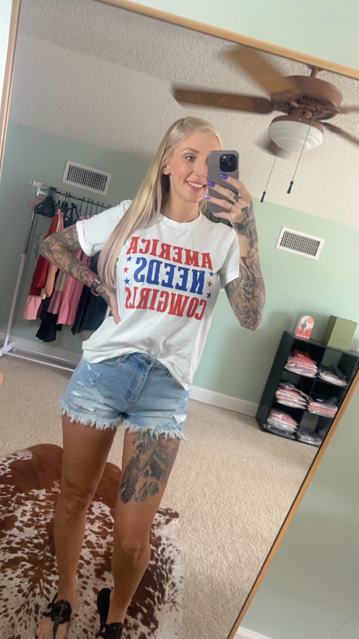 America Needs Cowgirls Tee