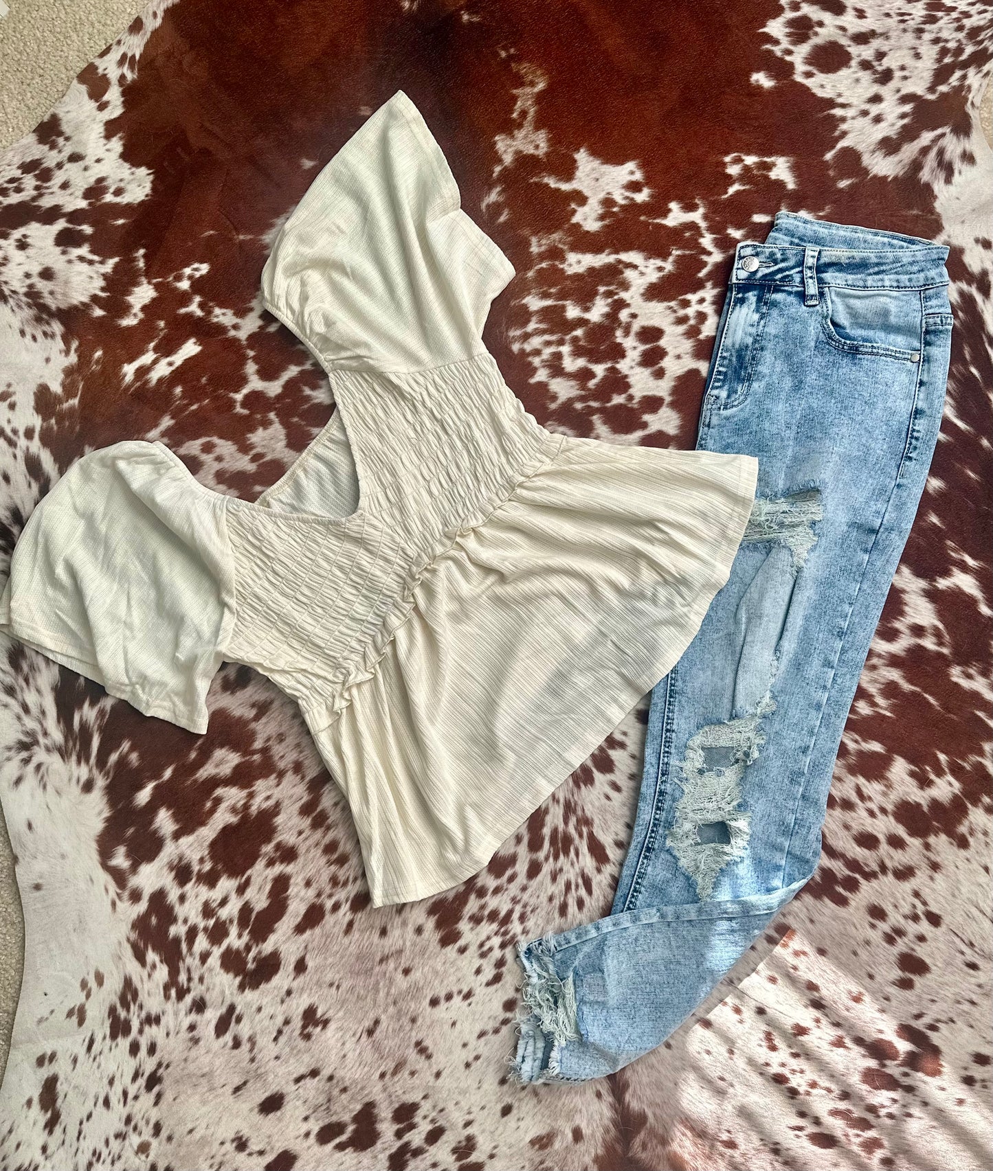 Light Blue Distressed Jeans