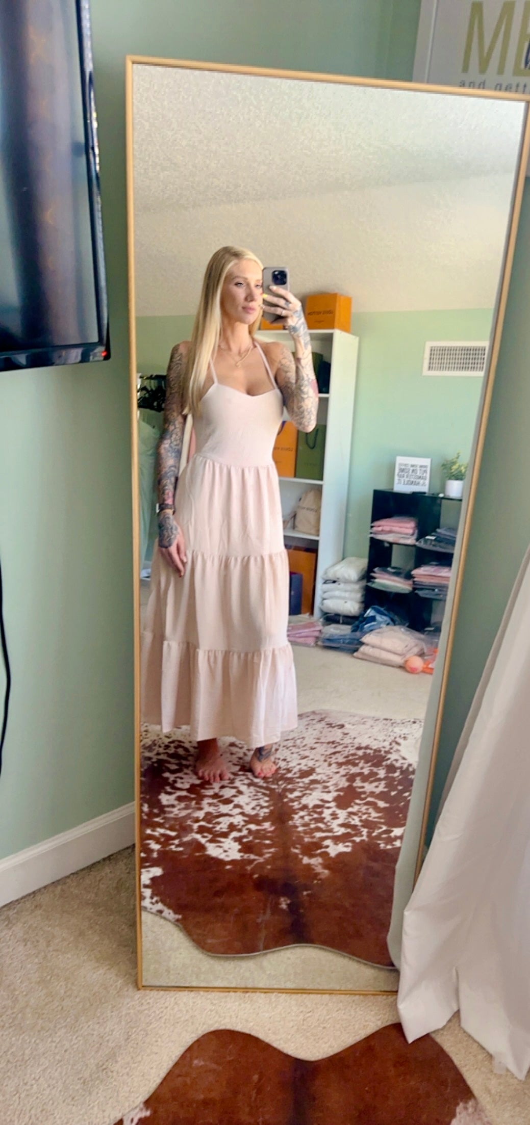 Cream Maxi Dress