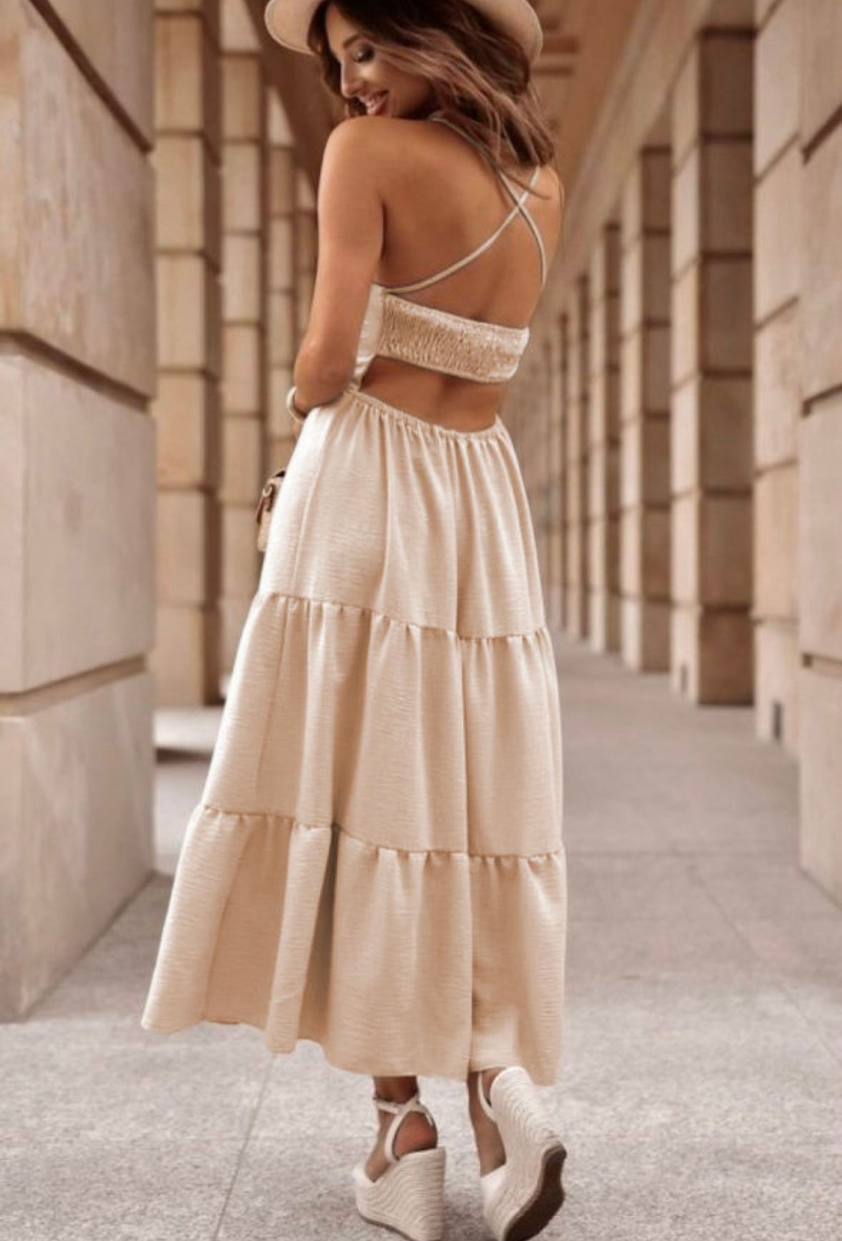 Cream Maxi Dress